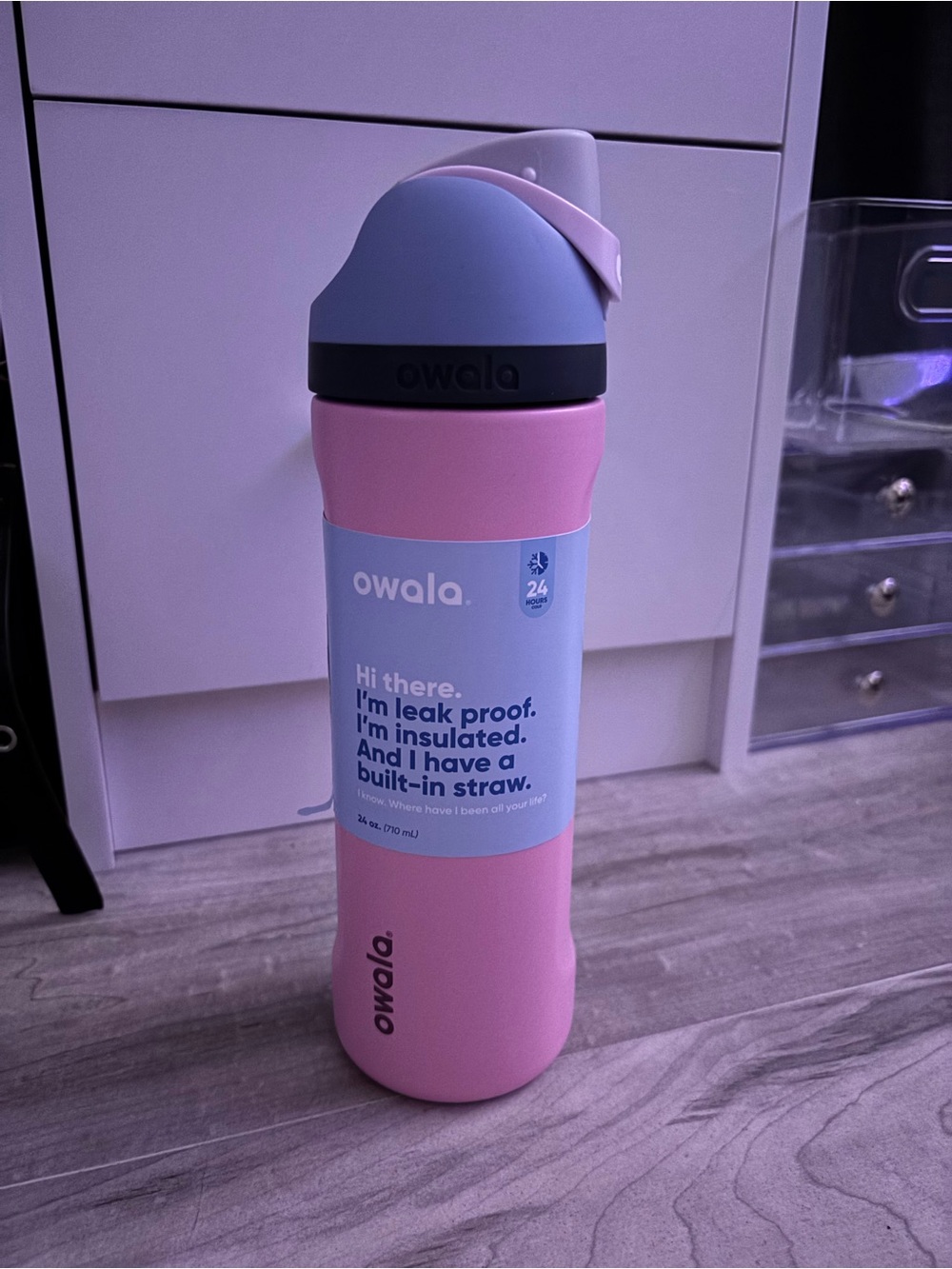 NWT Owala Pink Insulated Straw Bottle